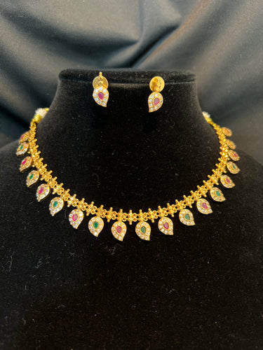 Matte Gold Finish Necklace