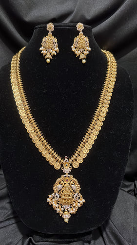 Antique Finish Lakshmi Haaram
