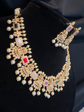 Load image into Gallery viewer, Matte with Antique Finish Lakshmi Necklace